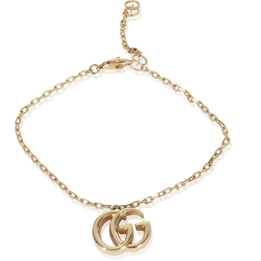 Gucci Yellow Gold Gg Marmont Charm Bracelet 18k