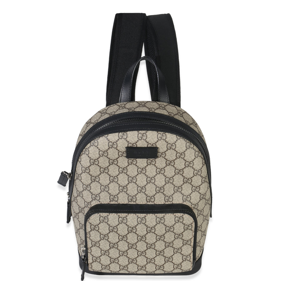 Gucci Black Beige Gg Supreme Canvas Eden Small Backpack Beige; Handbag
