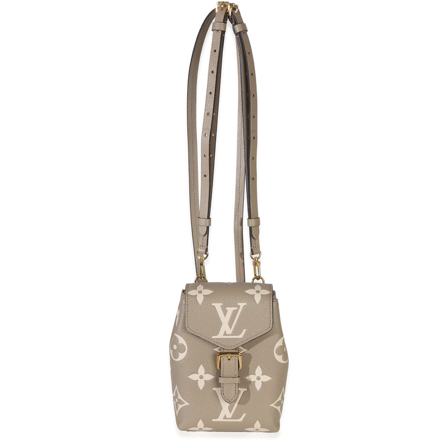 Louis Vuitton Tourterelle Empreinte Giant Monogram Tiny Backpack Gray Leather Handbag