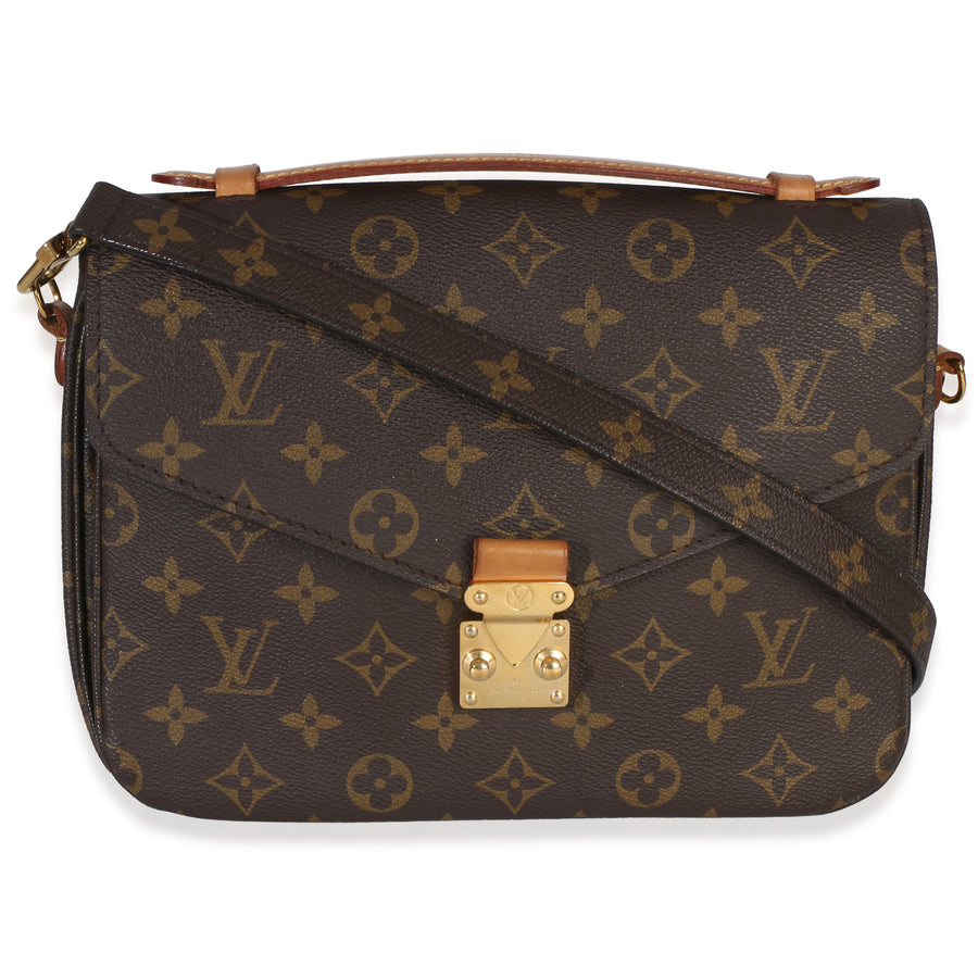 Louis Vuitton Monogram Canvas Pochette Metis Brown Handbag