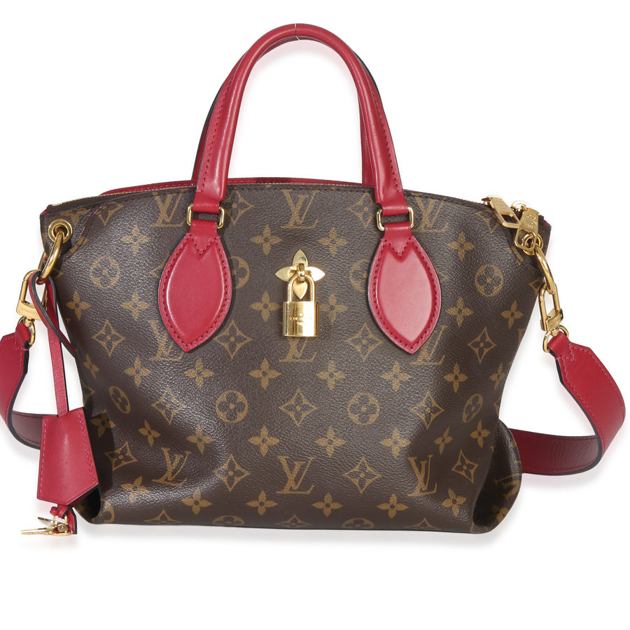 Louis Vuitton Bordeaux Monogram Canvas Flower Zipped Tote Pm Brown Handbag