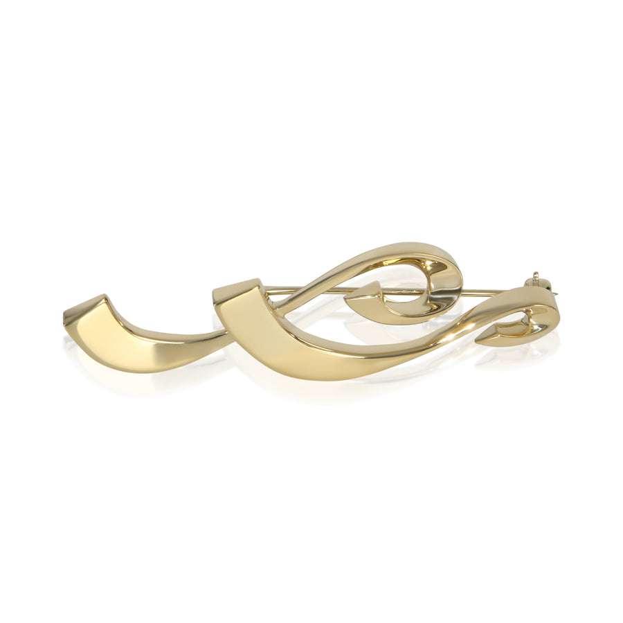 Tiffany & Co. Yellow Gold Paloma Picasso Musical Note Brooch 18k