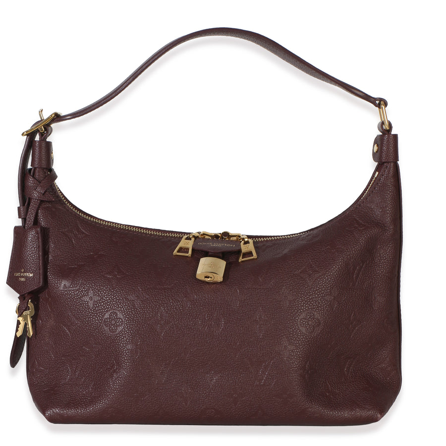 Louis Vuitton Burgundy Empreinte Monogram Sac Sport Nm Red Leather Handbag