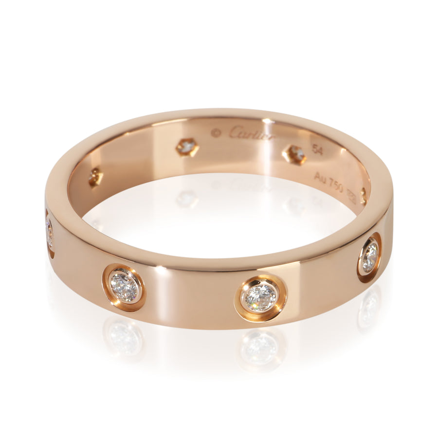 Cartier Rose Gold Diamond Small Model Love Ring 18k