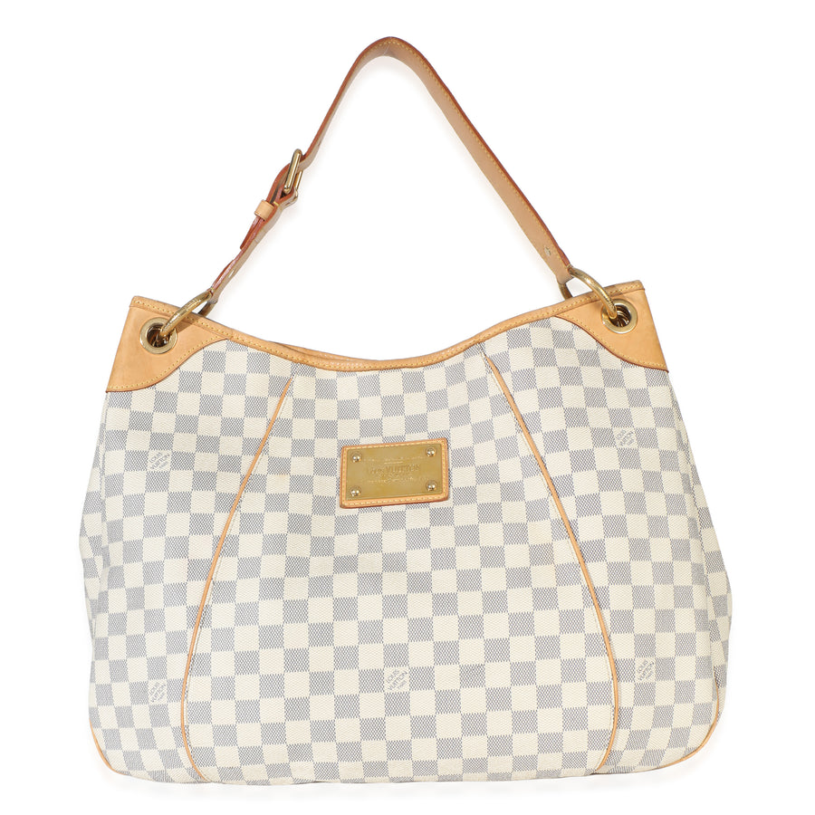 Louis Vuitton Damier Azur Canvas Galliera Gm Beige Handbag