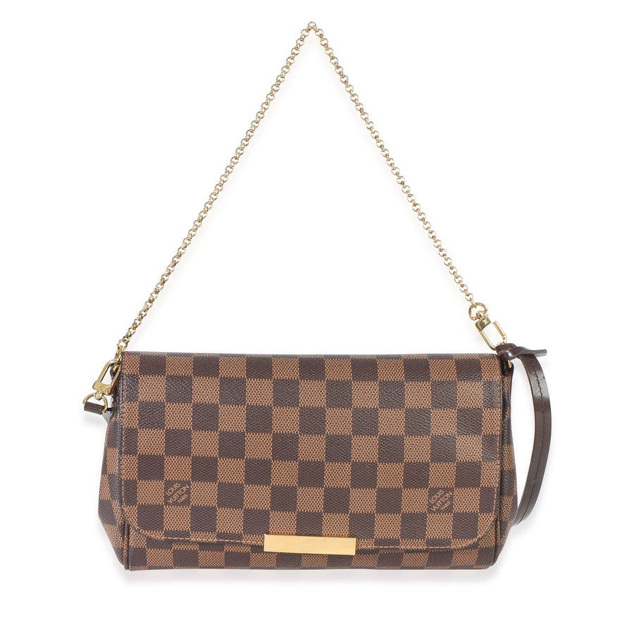 Louis Vuitton Damier Ebene Canvas Favorite Mm Brown Handbag
