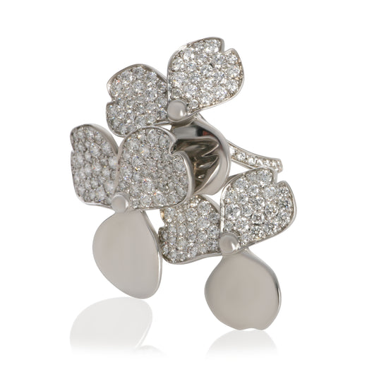 Tiffany & Co. Platinum Diamond Paper Flowers Ring 950