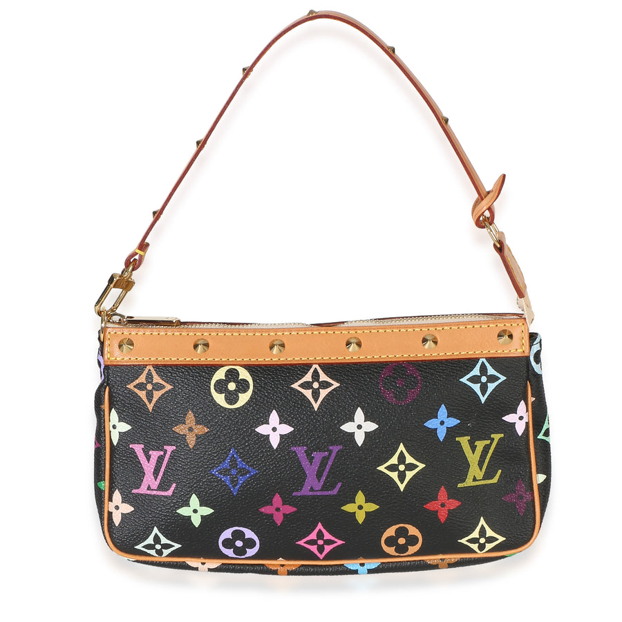 Louis Vuitton Black Monogram Multicolore Canvas Pochette Accessoires Black; Multicolor Handbag
