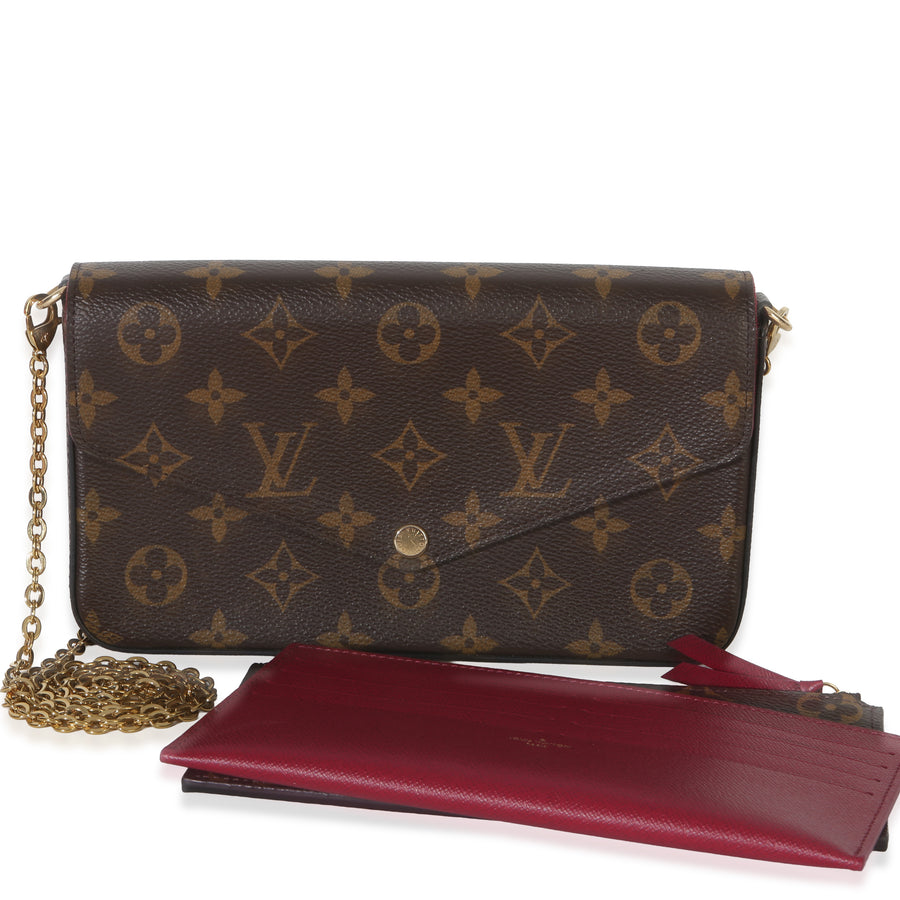 Louis Vuitton Fuchsia Monogram Canvas Felicie Pochette Brown Handbag