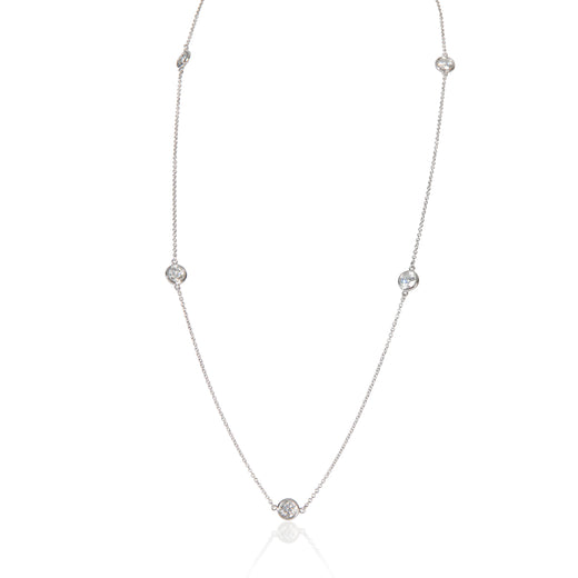 Tiffany & Co. Platinum Diamond By The Yard Necklace 950