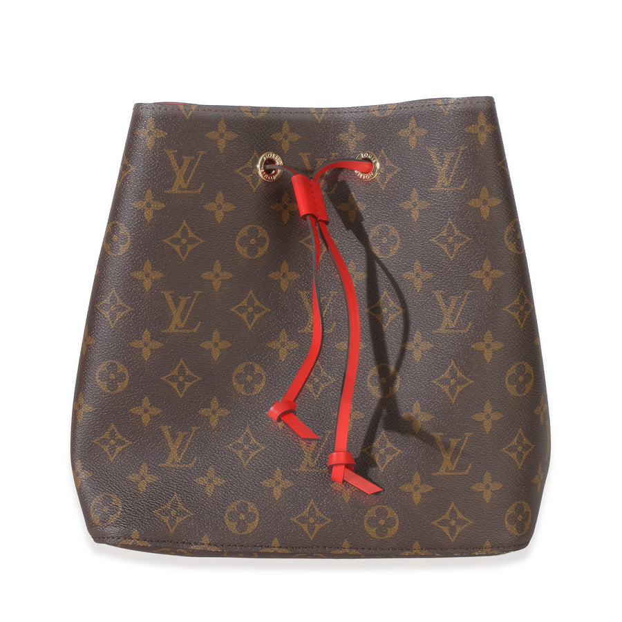 Louis Vuitton Coquelicot Monogram Canvas Neonoe Mm Brown Handbag