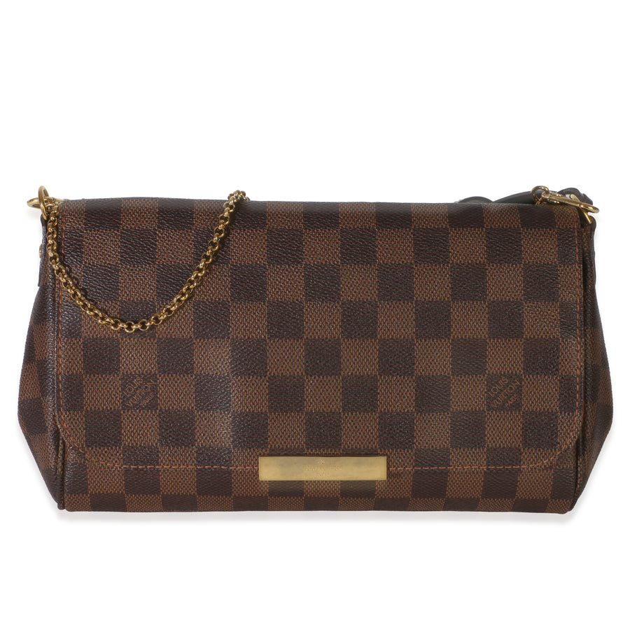 Louis Vuitton Damier Ebene Canvas Favorite Mm Brown Handbag