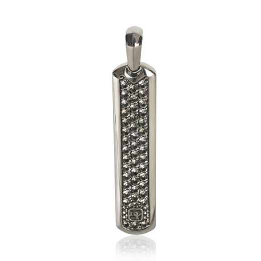 David Yurman Sterling Silver Sapphire Ingot Dog Tag Pendant 925