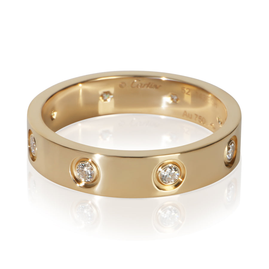 Cartier Yellow Gold Diamond Small Model Love Ring 18k