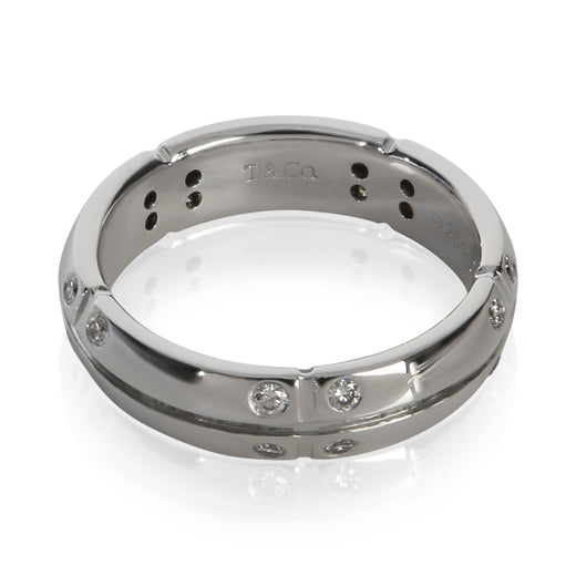 Tiffany & Co. White Gold Diamond Streamerica Band 18k