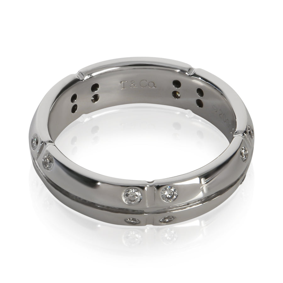 Tiffany & Co. White Gold Diamond Streamerica Band 18k