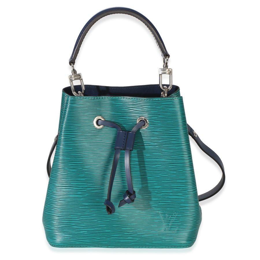 Louis Vuitton Emerald Indigo Epi Neonoe Bb Green Leather Handbag