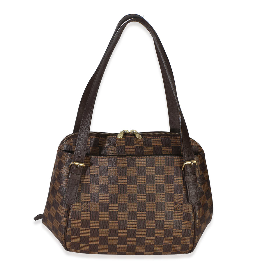 Louis Vuitton Damier Ebene Canvas Belem Mm Brown Handbag