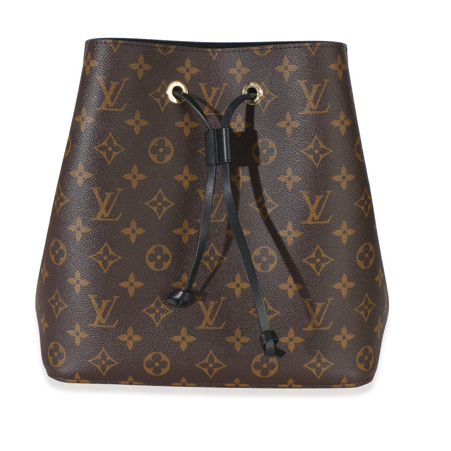 Louis Vuitton Black Monogram Canvas Neonoe Mm Brown; Multicolor Handbag