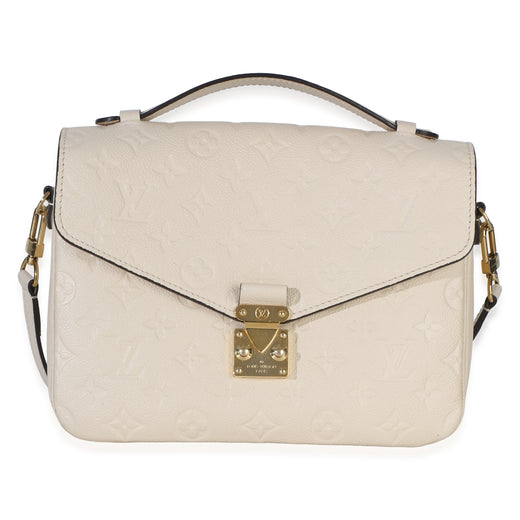 Louis Vuitton Creme Empreinte Pochette Metis Beige Leather Handbag