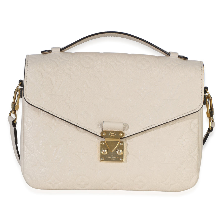 Louis Vuitton Creme Empreinte Pochette Metis Beige Leather Handbag