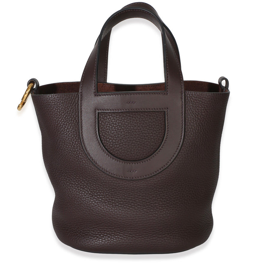 Hermès Rouge Sellier Clemence Swift In-The-Loop 18 Ghw Brown Leather Handbag