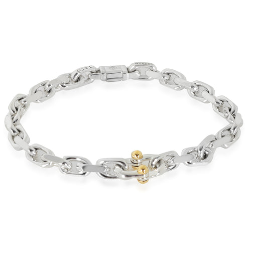 Tiffany & Co. Yellow Gold Sterling Silver Makers Mark Bracelet 18k