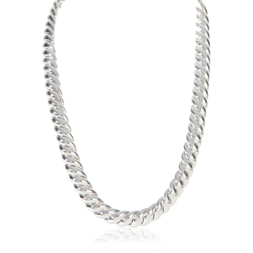 David Yurman Sterling Silver Sculpted Cable Necklace 925