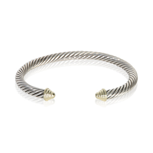 David Yurman Yellow Gold & Sterling Silver Cable Classic Bracelet 14k
