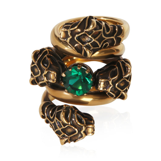 Gucci Gold-Plated Tigers Hear Wrap Ring