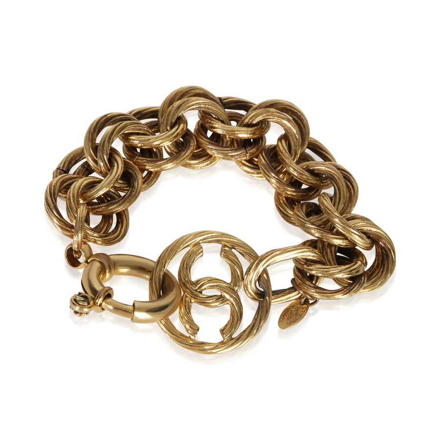Chanel Gold-Plated Vintage 1993 Cc Bracelet