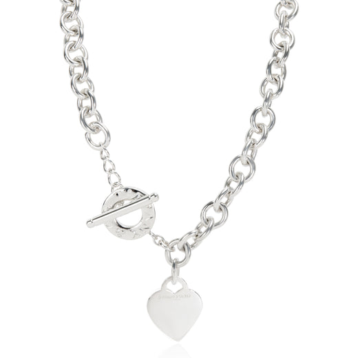 Tiffany & Co. Sterling Silver Heart Tag Necklace 925