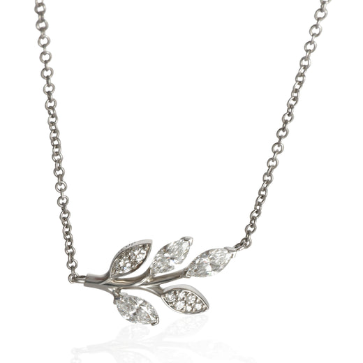 Tiffany & Co. Platinum Diamond Victoria Vine Necklace 950