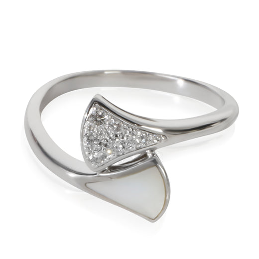 Bvlgari White Gold Mother Of Pearl And Diamond Divas Dream Ring 18k