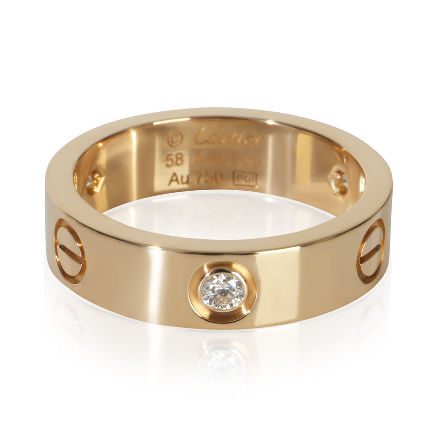 Cartier Yellow Gold Diamond Love Ring 18k