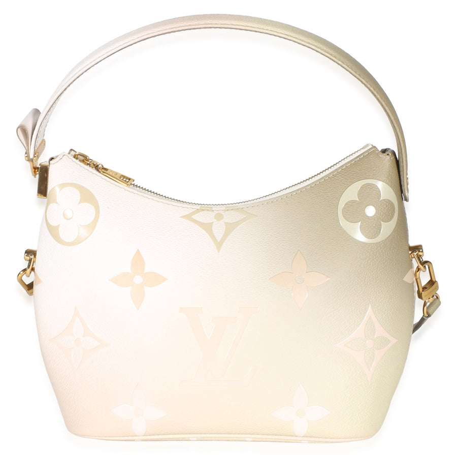 Louis Vuitton Sunset Kaki Monogram Giant Spring The City Marshmallow Hobo Beige Coated Canvas