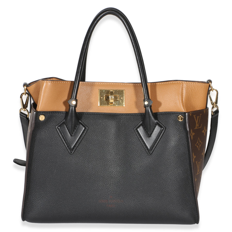 Louis Vuitton Black Monogram Canvas On My Side Mm Leather Bag