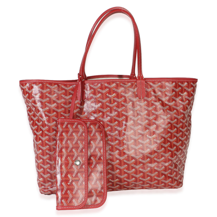 Goyard Red Goyardine Canvas Saint Louis Pm Coated Bag