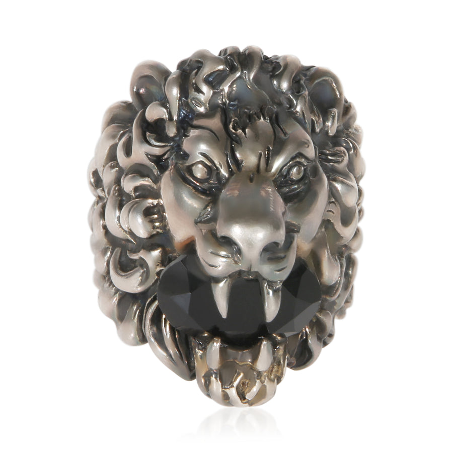 Gucci Crystal Lion Head Ring