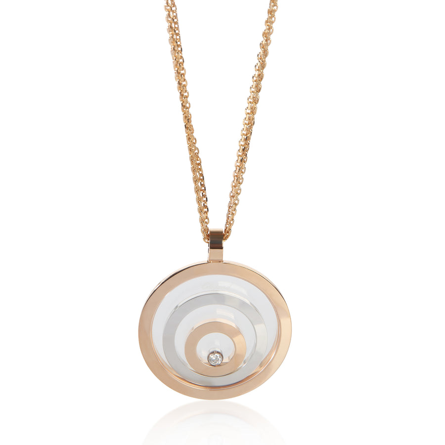 Chopard 3-Tone Gold Diamond Happy Spirit Pendant 18k
