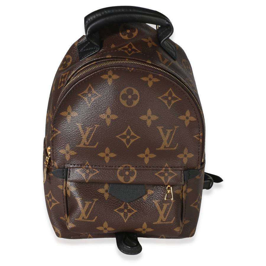Louis Vuitton Monogram Canvas Mini Palm Springs Backpack Brown Coated