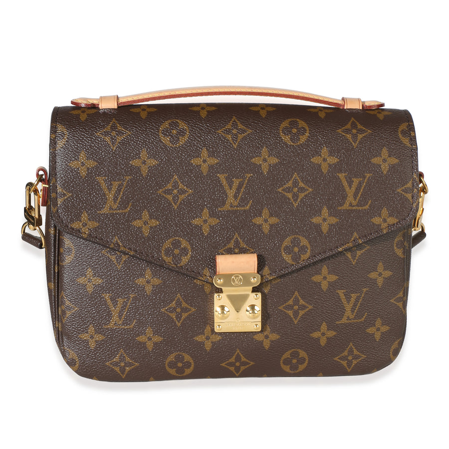 Louis Vuitton Monogram Canvas Pochette Metis Brown Coated Bag