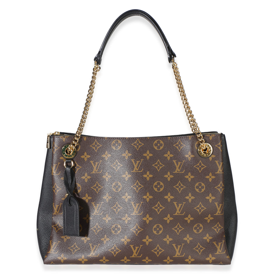 Louis Vuitton Black Monogram Canvas Surene Mm Brown Bag