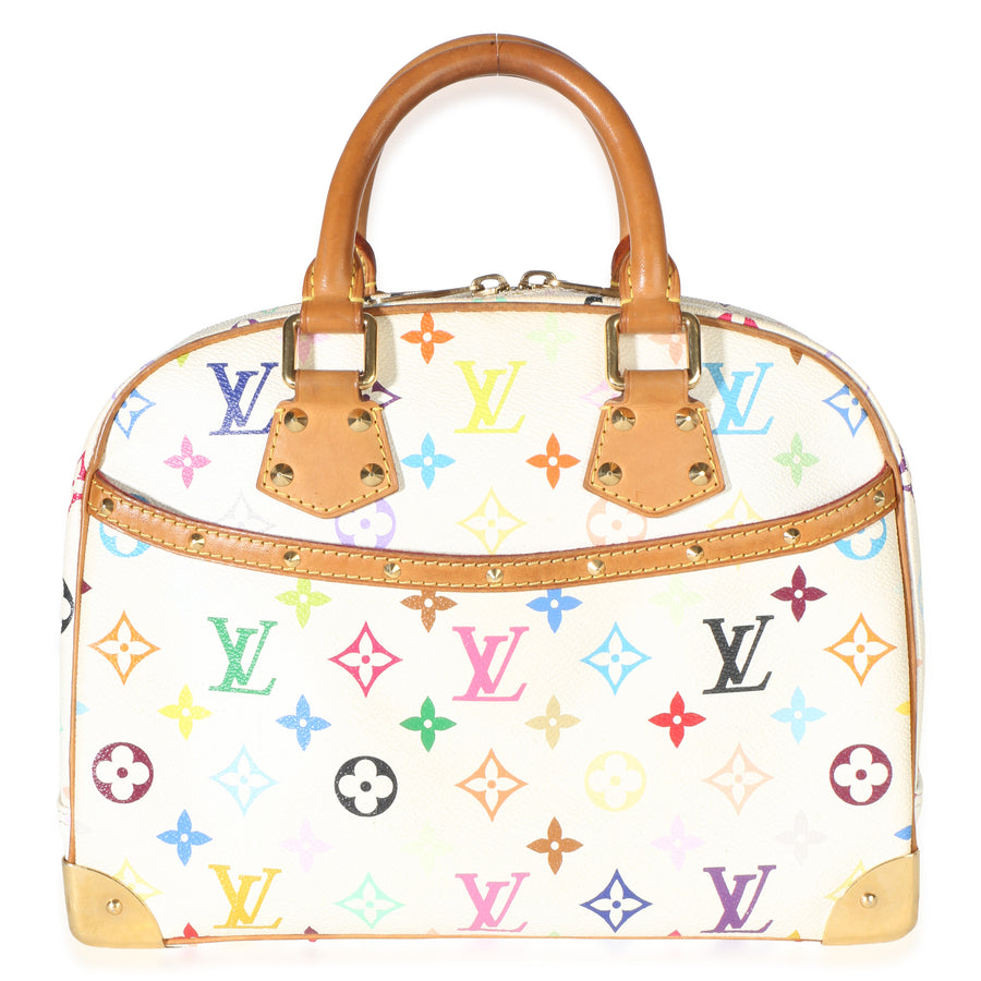 Louis Vuitton Vintage White Multicolore Monogram Canvas Trouville Multicolor; Bag