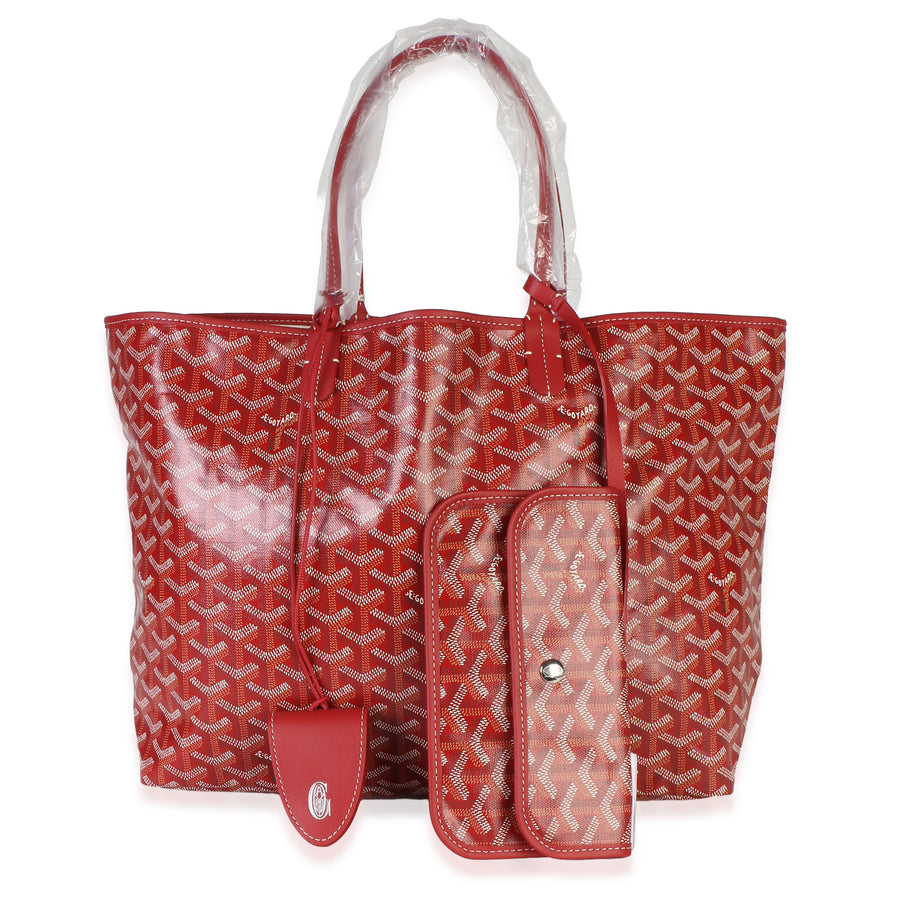 Goyard Red Goyardine Canvas Saint Louis Pm Bag