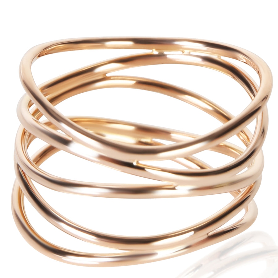 Tiffany & Co. Rose Gold Elsa Peretti Wave Ring 18k Rings