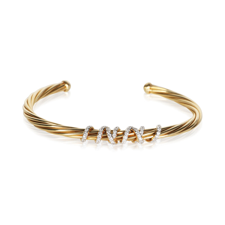 David Yurman Yellow Gold Diamond Helena Bracelet 18k Bracelets