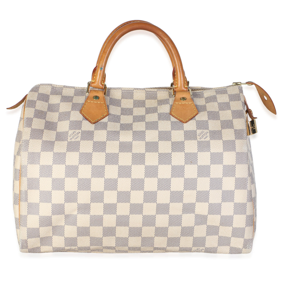 Louis Vuitton Damier Azur Canvas Speedy 30 Beige Bag