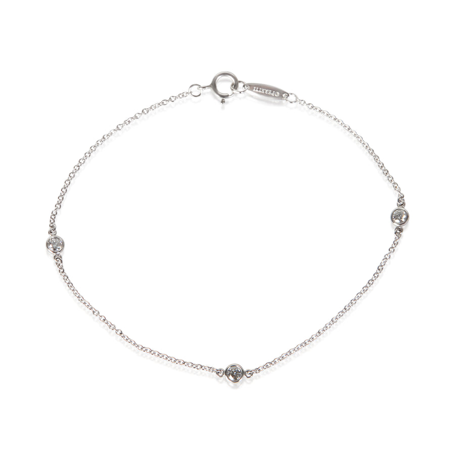Tiffany & Co. Platinum Diamond Elsa Peretti By The Yard Bracelet 950 Bracelets