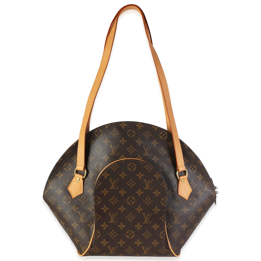 Louis Vuitton Monogram Canvas Ellipse Gm Shopping Bag Brown Coated